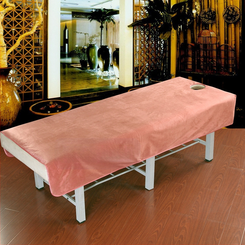 Lenjerie de pat din pluș scurt pentru saloane de înfrumusețare, stil modern minimalist, model solid, vopsire reactiva