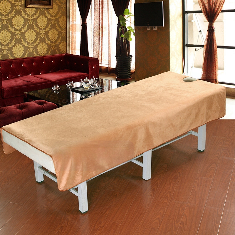 Lenjerie de pat din pluș scurt pentru saloane de înfrumusețare, stil modern minimalist, model solid, vopsire reactiva