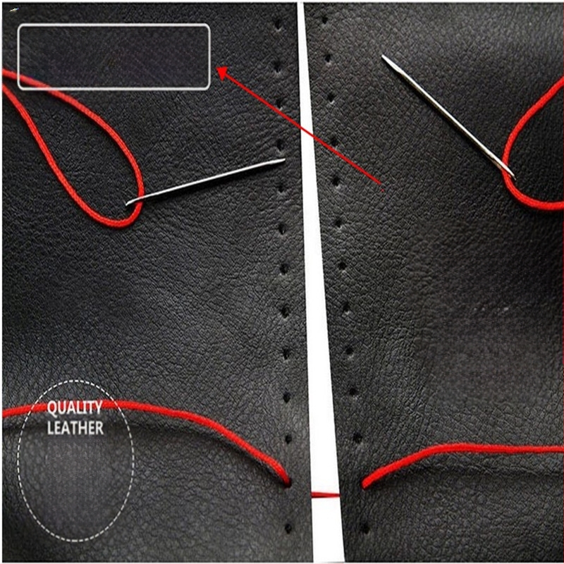 Δερμάτινο κάλυμμα τιμονιού ραμμένο στο χέρι για Howo TX340/350/380/336 — καθολική εφαρμογή, για όλες τις εποχές, εγκατάσταση ειδικών οχημάτων