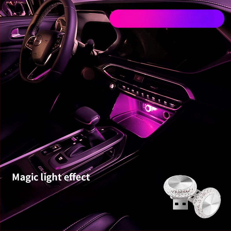 Lumină ambientală USB Angel Eye pentru mașină și casă (ABS + metal, 5V, 1A, 1W, compatibil universal)