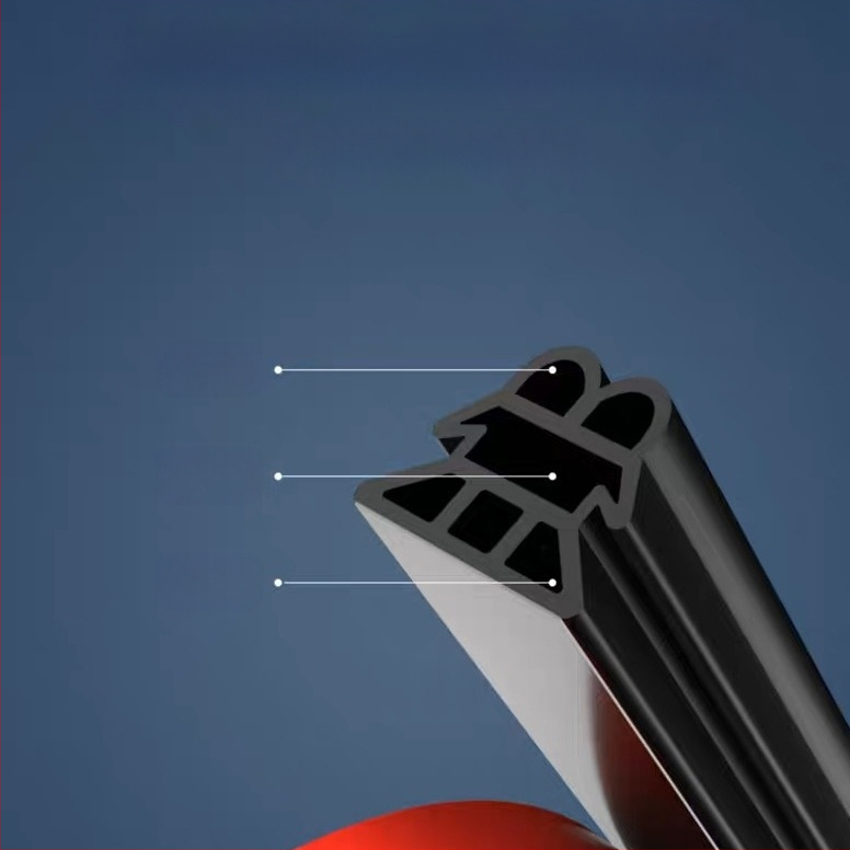 Автомобилен уплътнител за врата – пирамидален тип, 3‑слойна гумена лента за уплътнение, шумоизолация, защита от прах и водоустойчивост.