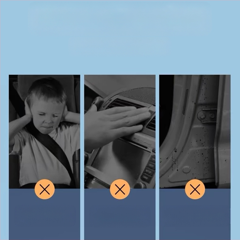 Автомобилен уплътнител за врата – пирамидален тип, 3‑слойна гумена лента за уплътнение, шумоизолация, защита от прах и водоустойчивост.