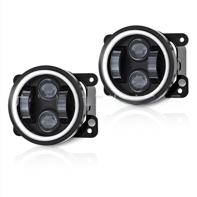 LED φανάρι ομίχλης για Jeep Wrangler – ενσωματωμένο, μπροστινό προφυλακτήρα, εκτός δρόμου; LED πηγή, αλουμινένιο περίβλημα, 6000K, IP προστασία