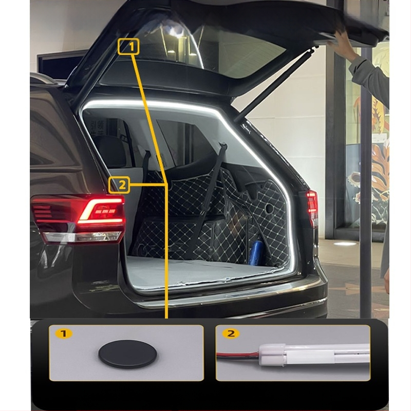 Автомобилна лампа за багажник със магнитно автоматично сензорно включване, 12V, 20-40W, силиконов материал, универсален модел