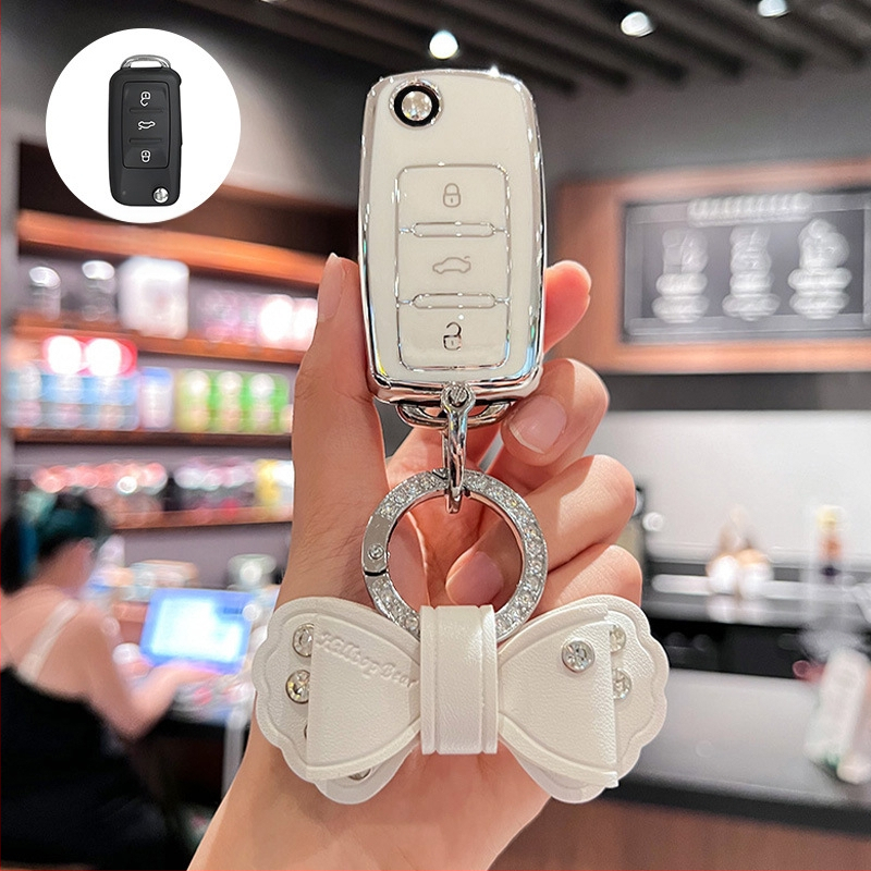 Volkswagen atslēgu vāciņš, TPU, Vienkāršs stils, Saderīgs ar Sagitar, Lavida, Jetta, Passat, Bora, Tiguan, Unisex