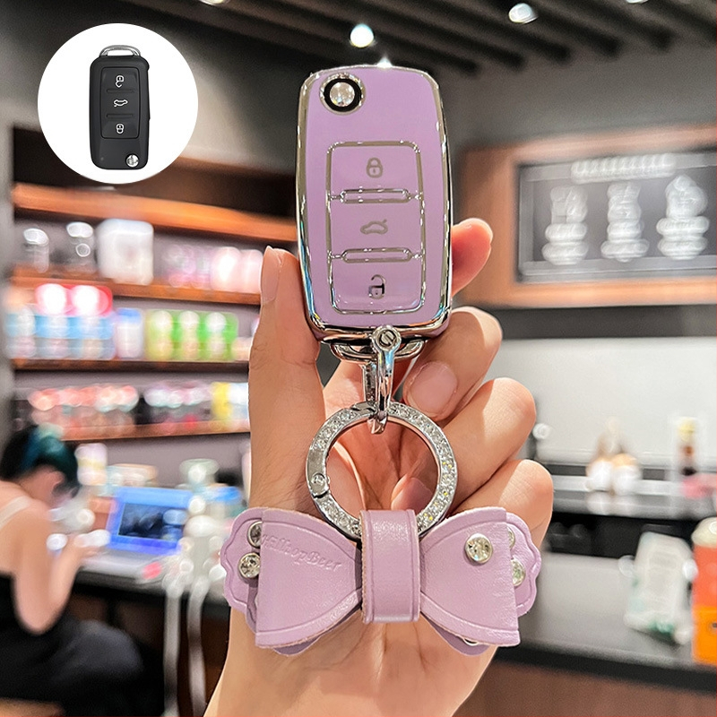 Volkswagen atslēgu vāciņš, TPU, Vienkāršs stils, Saderīgs ar Sagitar, Lavida, Jetta, Passat, Bora, Tiguan, Unisex