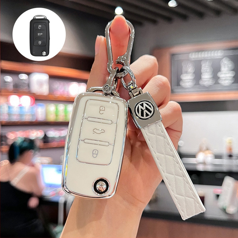 Volkswagen atslēgu vāciņš, TPU, Vienkāršs stils, Saderīgs ar Sagitar, Lavida, Jetta, Passat, Bora, Tiguan, Unisex