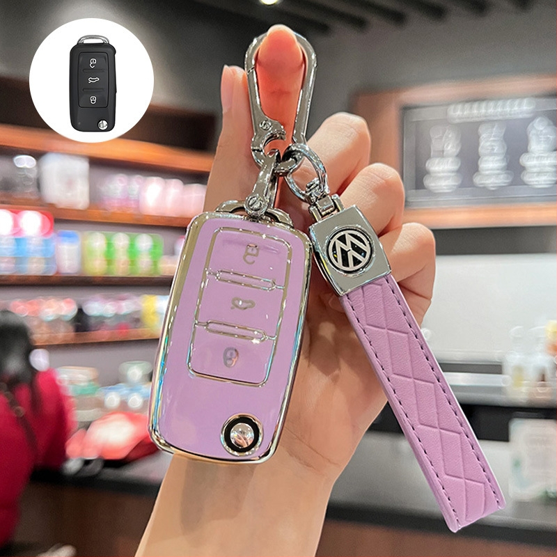 Volkswagen atslēgu vāciņš, TPU, Vienkāršs stils, Saderīgs ar Sagitar, Lavida, Jetta, Passat, Bora, Tiguan, Unisex