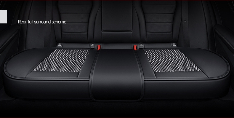 Set pentru pernă de scaun auto, trei piese, suprafață Ice Silk, respirabil, fără umplutură, potrivit pentru toate anotimpurile