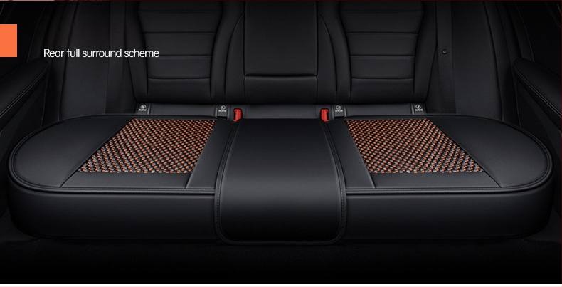 Set pentru pernă de scaun auto, trei piese, suprafață Ice Silk, respirabil, fără umplutură, potrivit pentru toate anotimpurile