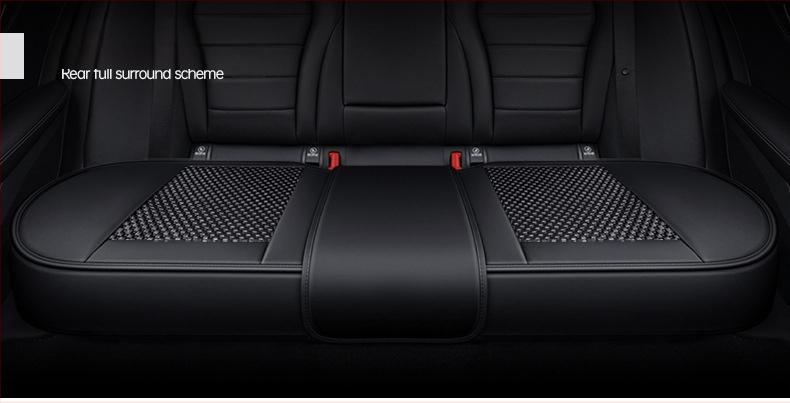 Set pentru pernă de scaun auto, trei piese, suprafață Ice Silk, respirabil, fără umplutură, potrivit pentru toate anotimpurile