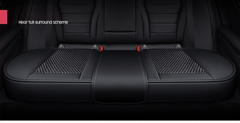 Set pentru pernă de scaun auto, trei piese, suprafață Ice Silk, respirabil, fără umplutură, potrivit pentru toate anotimpurile