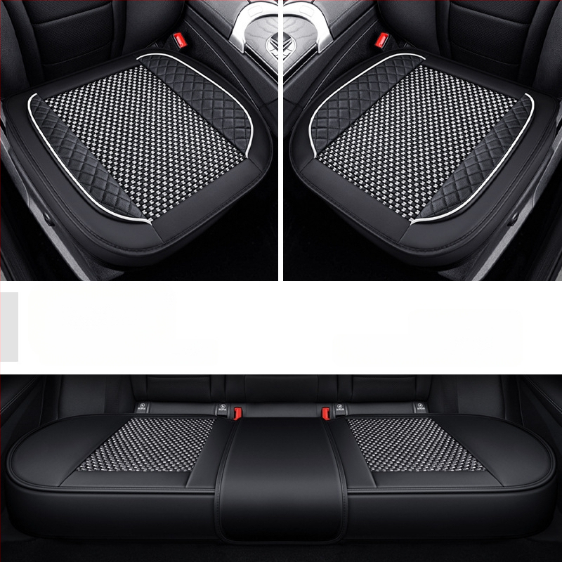 Set pentru pernă de scaun auto, trei piese, suprafață Ice Silk, respirabil, fără umplutură, potrivit pentru toate anotimpurile