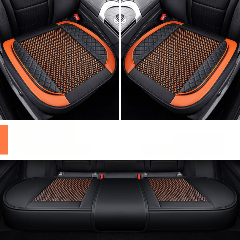 Set pentru pernă de scaun auto, trei piese, suprafață Ice Silk, respirabil, fără umplutură, potrivit pentru toate anotimpurile