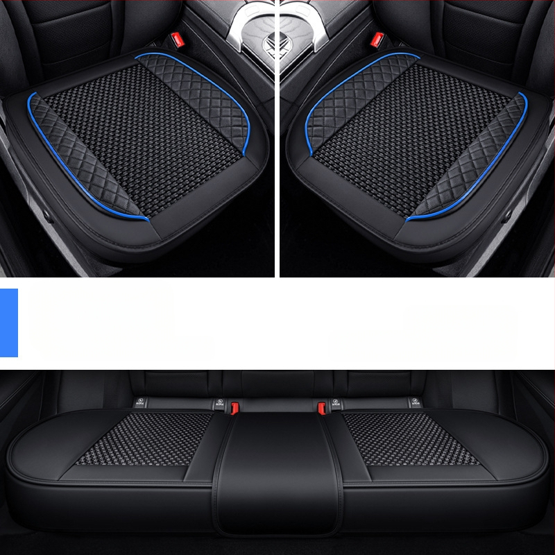 Set pentru pernă de scaun auto, trei piese, suprafață Ice Silk, respirabil, fără umplutură, potrivit pentru toate anotimpurile