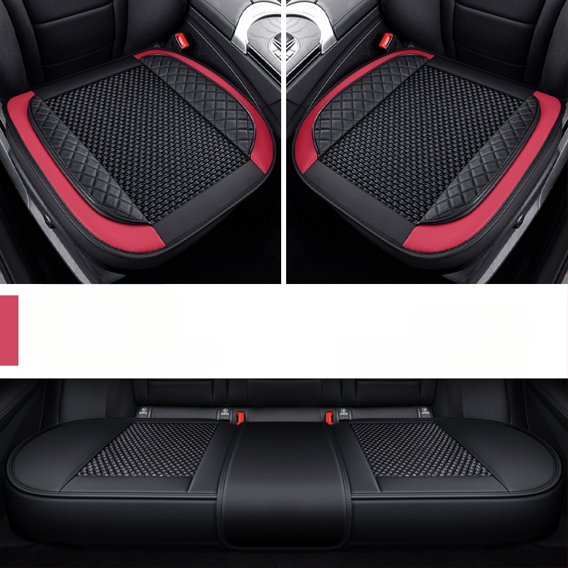 Set pentru pernă de scaun auto, trei piese, suprafață Ice Silk, respirabil, fără umplutură, potrivit pentru toate anotimpurile