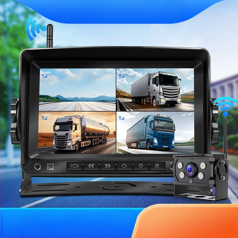 Οθόνη προβολής αντίστροφης κίνησης για φορτηγά και λεωφορεία, IPS οθόνη, ανάλυση 1024x600, μοντέλο Single Antenna-X36, είσοδος βίντεο