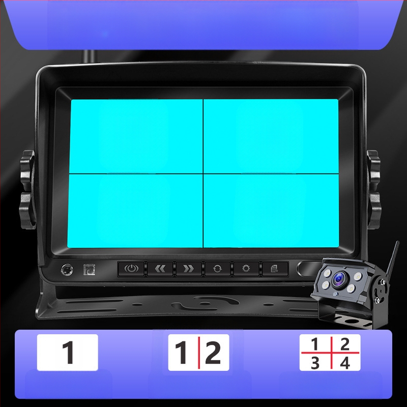 Οθόνη προβολής αντίστροφης κίνησης για φορτηγά και λεωφορεία, IPS οθόνη, ανάλυση 1024x600, μοντέλο Single Antenna-X36, είσοδος βίντεο