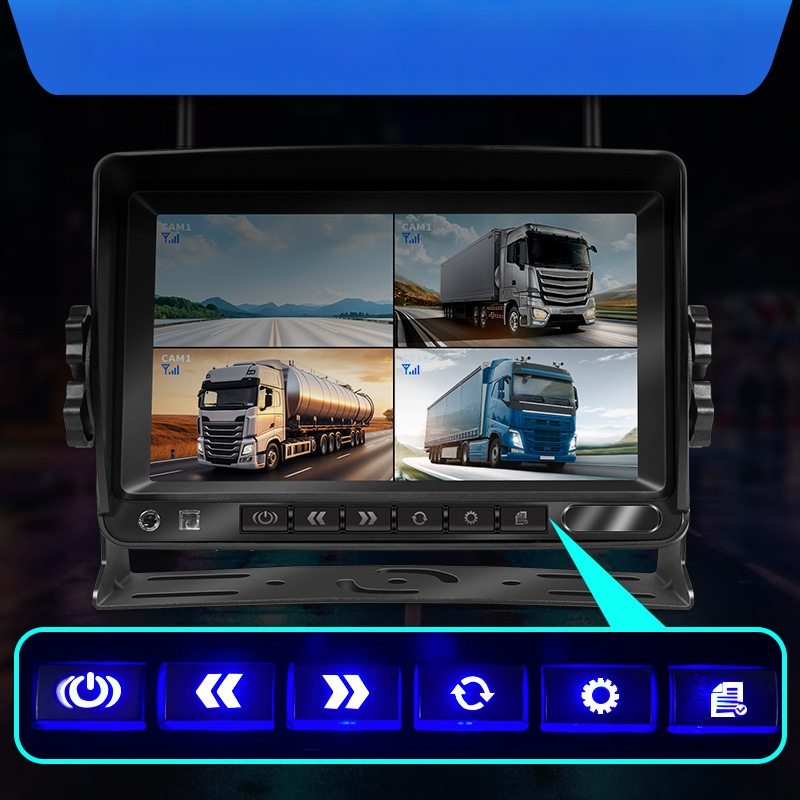 Οθόνη προβολής αντίστροφης κίνησης για φορτηγά και λεωφορεία, IPS οθόνη, ανάλυση 1024x600, μοντέλο Single Antenna-X36, είσοδος βίντεο