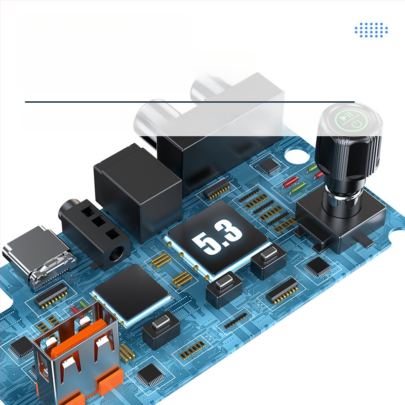 C36 Bluetooth 5.3 δέκτης με ψηφιακή οθόνη, διεπαφές RCA, οπτικό fiber, coaxial, USB και AUX; Υποστήριξη MP3 από USB δίσκο; Plug and Play; εμβέλεια 10 m