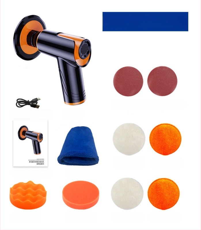 Automobiļu pulēšanas un vaskošanas iekārta bezvadu uzlādei (Basdeo, ABS+metāli, 80W, modelis TR-5002)