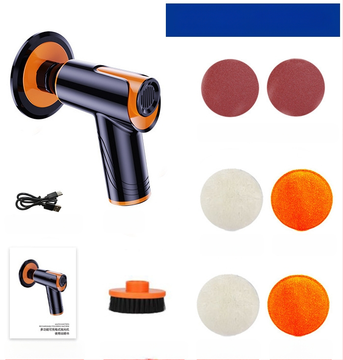 Automobiļu pulēšanas un vaskošanas iekārta bezvadu uzlādei (Basdeo, ABS+metāli, 80W, modelis TR-5002)