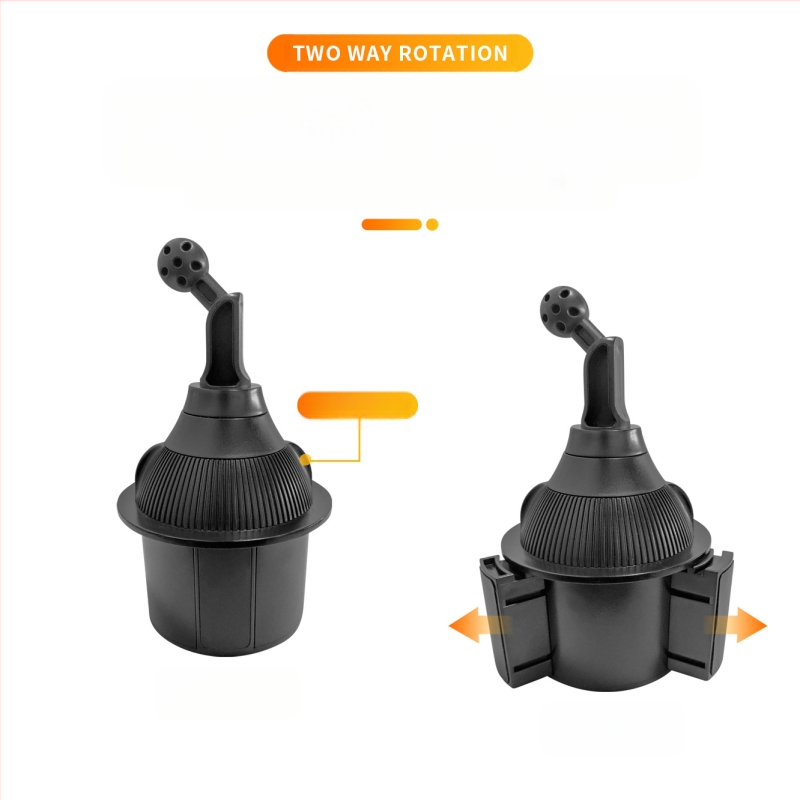 Държач за телефон за автомобил, монтиран върху държач за чаша — универсален, щракващ монтаж, за централна конзола и за задната седалка, модели 1608H, 2208H, 1608HE, Yongxinjia