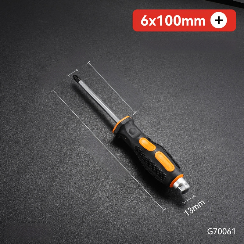 Pramoninio lygio atsuktuvas rinkinys su kryžiu ir plokščia galvu, ilga ašis, chromo vanadžio plienas, magnetinis ir izoliuotos rankenos