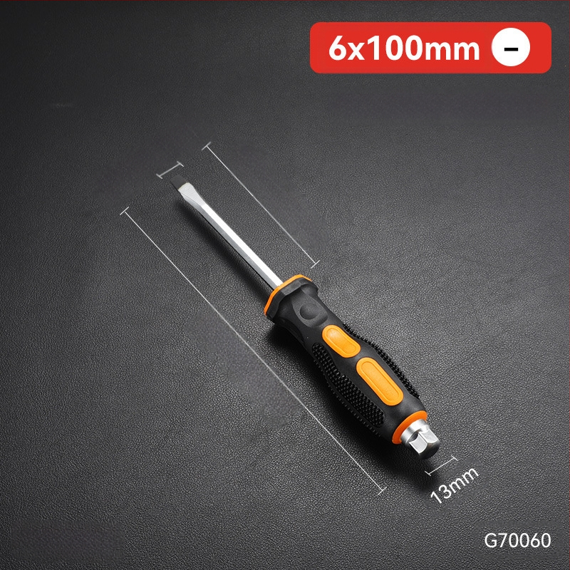 Pramoninio lygio atsuktuvas rinkinys su kryžiu ir plokščia galvu, ilga ašis, chromo vanadžio plienas, magnetinis ir izoliuotos rankenos