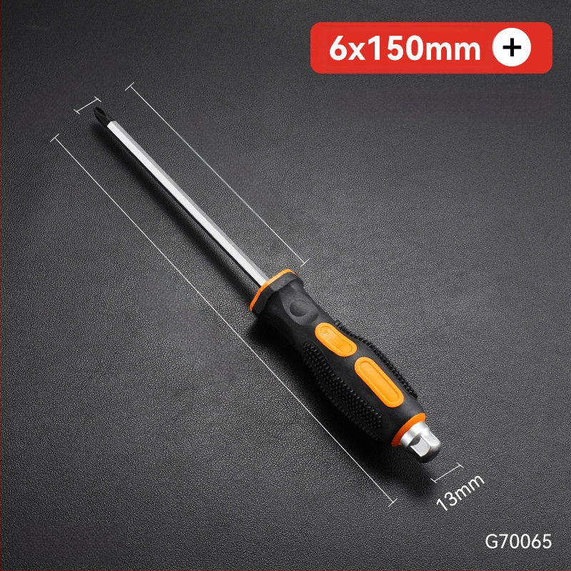 Pramoninio lygio atsuktuvas rinkinys su kryžiu ir plokščia galvu, ilga ašis, chromo vanadžio plienas, magnetinis ir izoliuotos rankenos