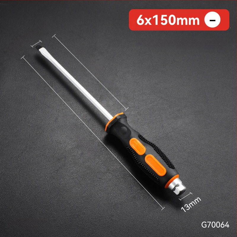 Pramoninio lygio atsuktuvas rinkinys su kryžiu ir plokščia galvu, ilga ašis, chromo vanadžio plienas, magnetinis ir izoliuotos rankenos