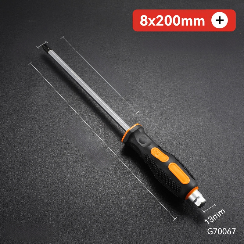 Pramoninio lygio atsuktuvas rinkinys su kryžiu ir plokščia galvu, ilga ašis, chromo vanadžio plienas, magnetinis ir izoliuotos rankenos