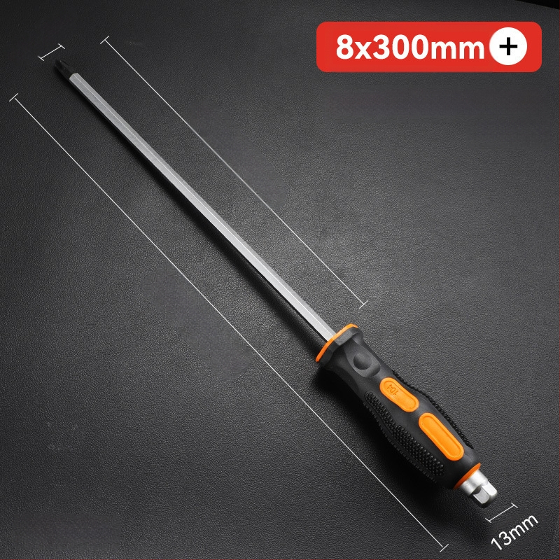 Pramoninio lygio atsuktuvas rinkinys su kryžiu ir plokščia galvu, ilga ašis, chromo vanadžio plienas, magnetinis ir izoliuotos rankenos