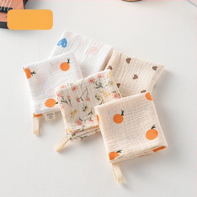 5 bucăți de șervețele pătrate pentru bebeluși, din bumbac 100% pentru saliva, eructare și curățarea feței, potrivite pentru nou-născuți