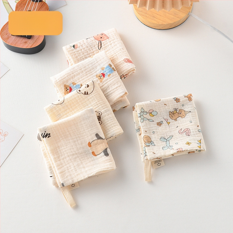 5 bucăți de șervețele pătrate pentru bebeluși, din bumbac 100% pentru saliva, eructare și curățarea feței, potrivite pentru nou-născuți