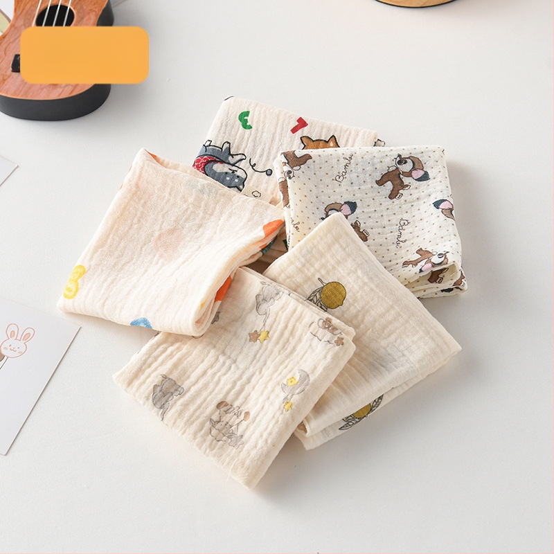 5 bucăți de șervețele pătrate pentru bebeluși, din bumbac 100% pentru saliva, eructare și curățarea feței, potrivite pentru nou-născuți