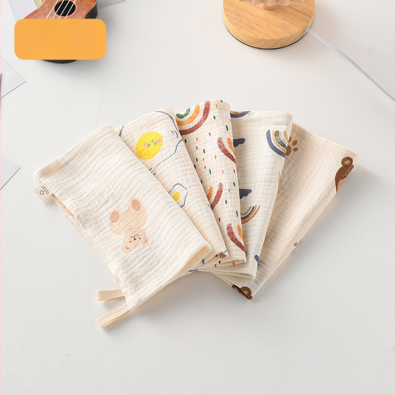 5 bucăți de șervețele pătrate pentru bebeluși, din bumbac 100% pentru saliva, eructare și curățarea feței, potrivite pentru nou-născuți