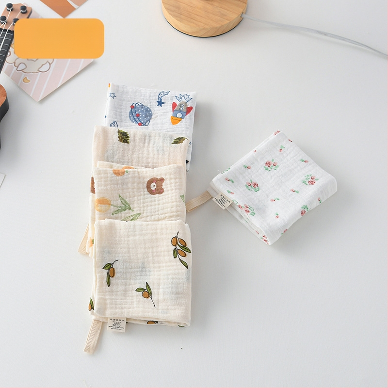 5 bucăți de șervețele pătrate pentru bebeluși, din bumbac 100% pentru saliva, eructare și curățarea feței, potrivite pentru nou-născuți