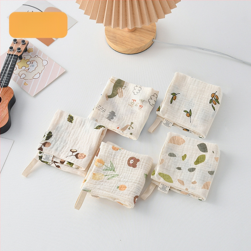 5 bucăți de șervețele pătrate pentru bebeluși, din bumbac 100% pentru saliva, eructare și curățarea feței, potrivite pentru nou-născuți