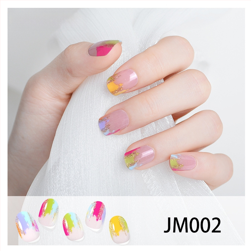 XT Полуизсушени гел лак стикери за нокти – активирани с UV лампа, френски стил, дизайни: рози, мрамор, цветя