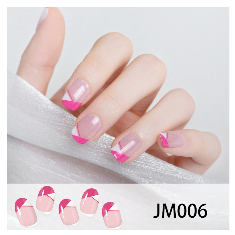 XT Полуизсушени гел лак стикери за нокти – активирани с UV лампа, френски стил, дизайни: рози, мрамор, цветя