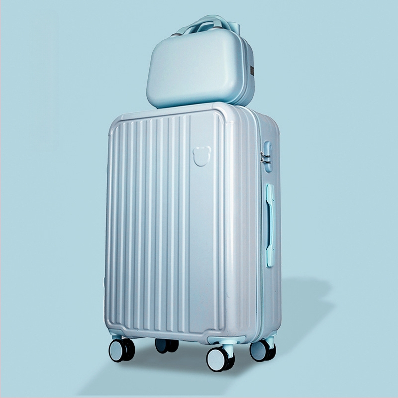 Детски куфар за ръчен багаж с колела — ABS+PC материал; водоустойчив, износоустойчив; защита срещу кражба; 360° въртящи колела; тегло 3 кг