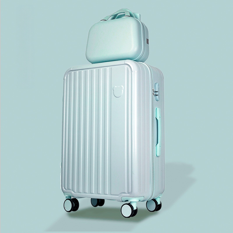 Детски куфар за ръчен багаж с колела — ABS+PC материал; водоустойчив, износоустойчив; защита срещу кражба; 360° въртящи колела; тегло 3 кг