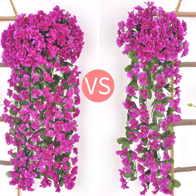 Selyem virág indája (Változat: Violet; Használat: Egyéb; Falra akasztható virágos műalkotás)