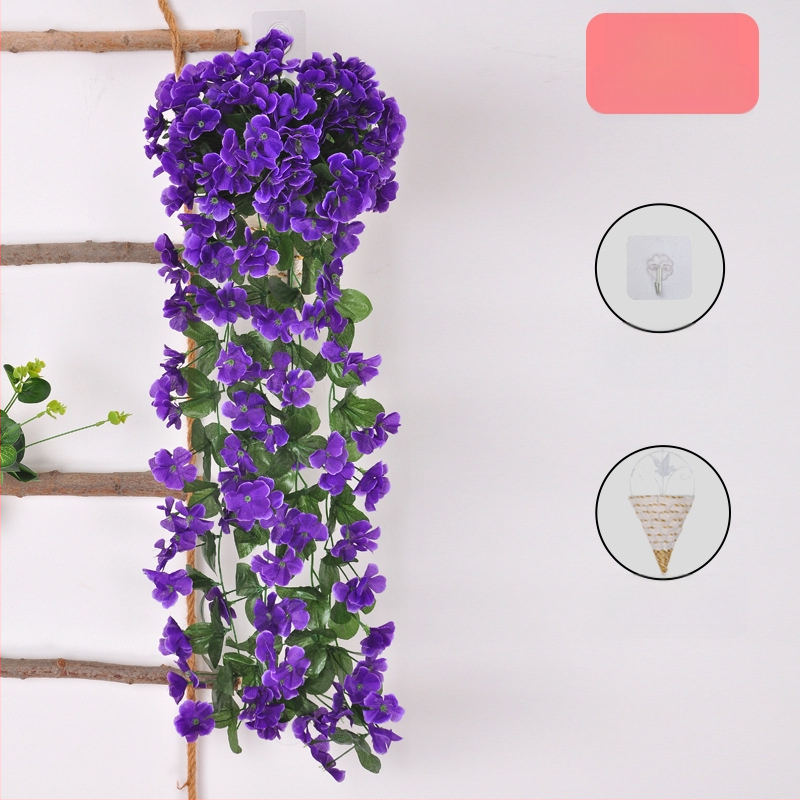 Selyem virág indája (Változat: Violet; Használat: Egyéb; Falra akasztható virágos műalkotás)