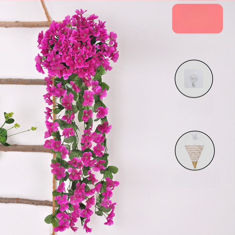 Selyem virág indája (Változat: Violet; Használat: Egyéb; Falra akasztható virágos műalkotás)