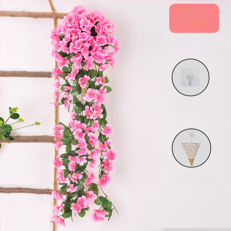 Selyem virág indája (Változat: Violet; Használat: Egyéb; Falra akasztható virágos műalkotás)