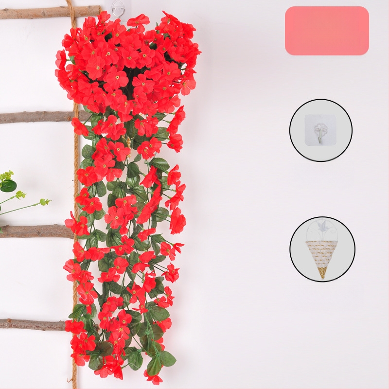 Selyem virág indája (Változat: Violet; Használat: Egyéb; Falra akasztható virágos műalkotás)