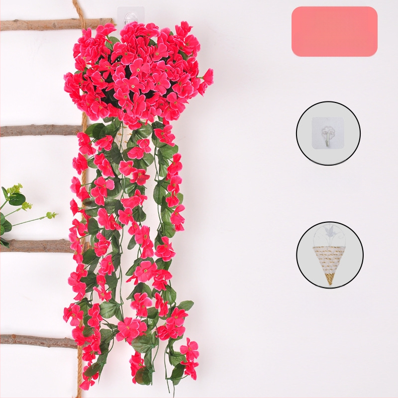 Selyem virág indája (Változat: Violet; Használat: Egyéb; Falra akasztható virágos műalkotás)