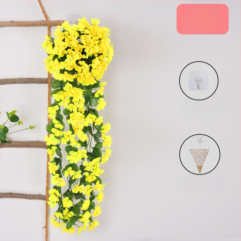 Selyem virág indája (Változat: Violet; Használat: Egyéb; Falra akasztható virágos műalkotás)